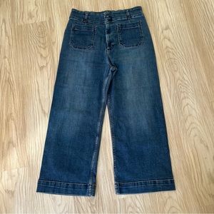 Pilcro and the Letterpress Anthropologie Wide Leg Cropped Women's Jean